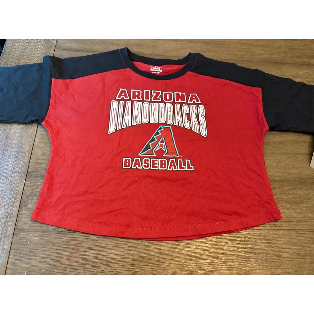 MLB Arizona Diamondbacks Shirt Kids Size 10/12 NWT Baseball Graphic Red Black